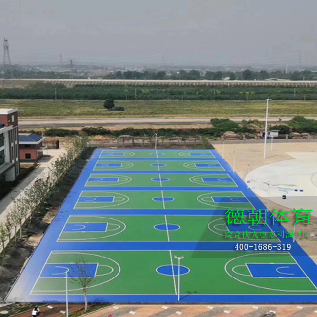 新國標(biāo)硅pu籃球場