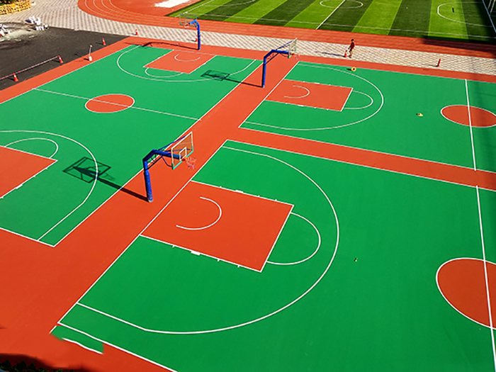 學(xué)校硅PU球場材料