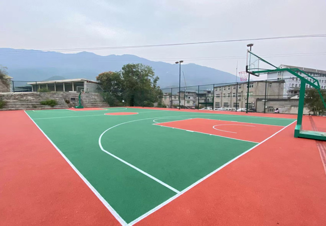 彩色EPDM塑膠籃球場
