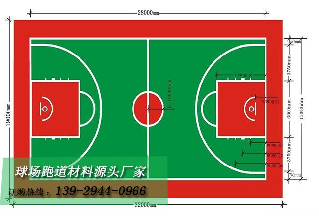 標(biāo)準(zhǔn)硅PU籃球場